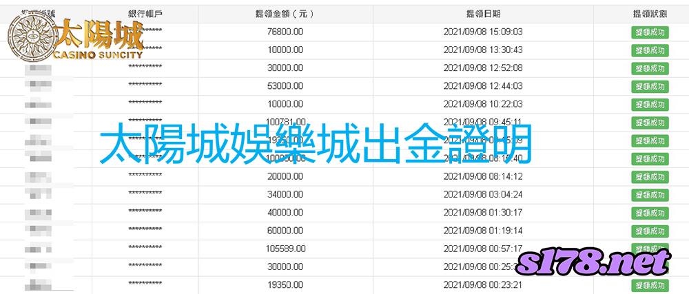 太陽城娛樂城出金紀錄圖，誠信出金提領最方便